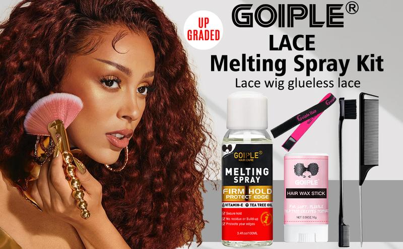 5 Count Wig Melting Spray Set Lace Bond Adhesive for Closure Wigs Extensions Strong Hold Natural Finish Protects Edges Haircare Moisturize Hairline 5 Count Wig Melting Spray Set Lace Bond Adhesive for Closure Wigs Extensions Strong Hold Natural Finish Protects Edges Haircare Moisturize Hairline