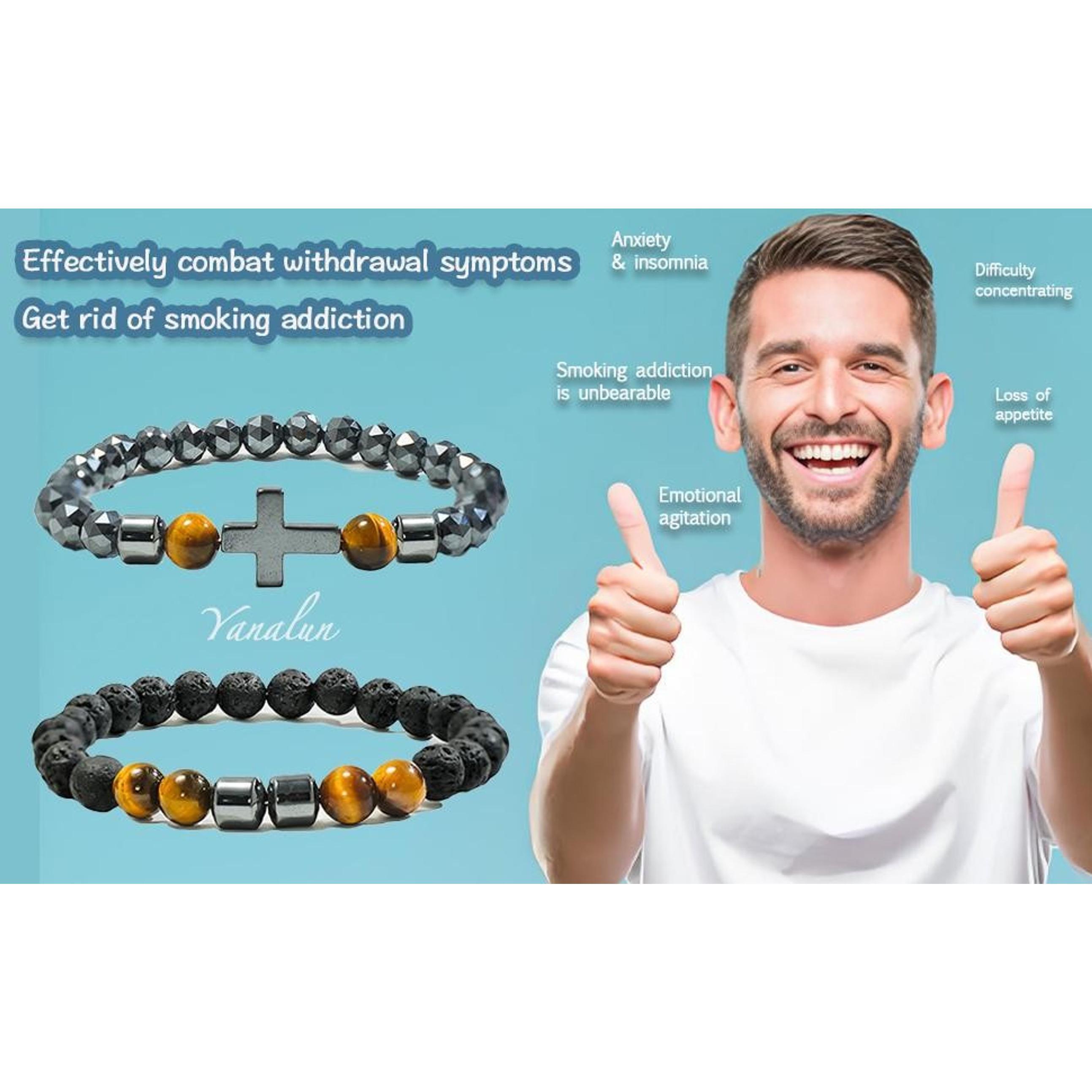 Anti Alcohol Bracelet for Men & Women, Adjustable Anti-Alcohol Hematite Tiger Eye Sobriety Bracelet to Reduce the Urge to Drink, Relieve Anxiety & Stress, Stop Drinking Support