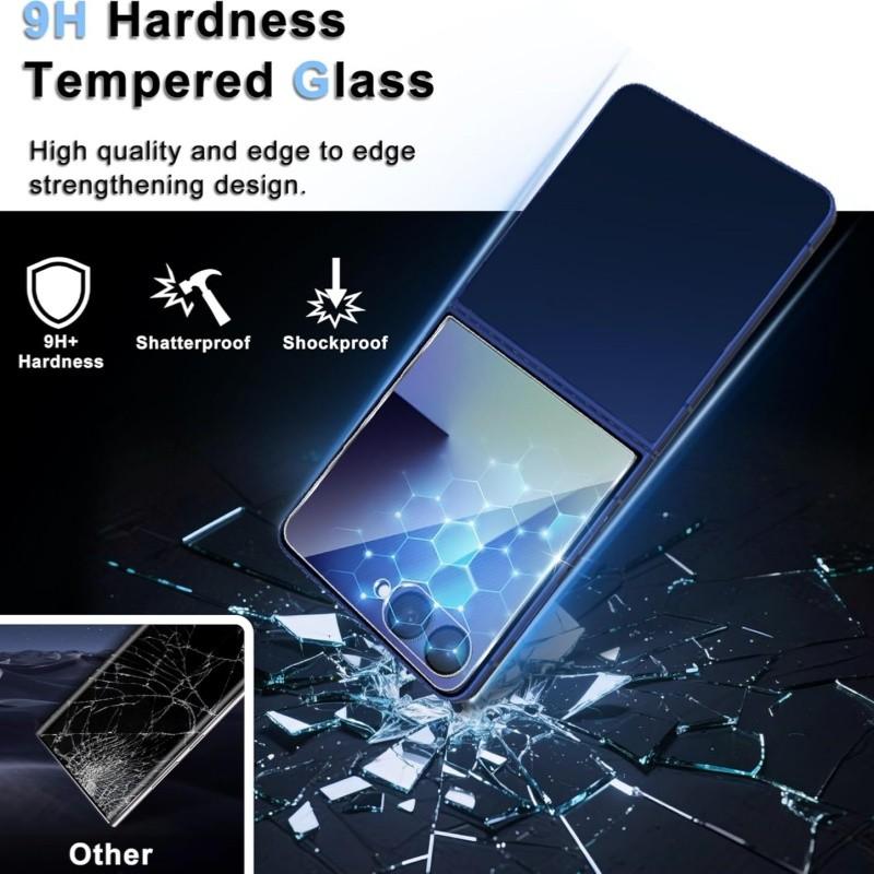 2+2 for Samsung Galaxy Z Flip5 6 7   2+2 Package Including 4 in 1 Protective Suite 2 Soft TPU Films 2 Glass Back Stick Screen Protectors High Definition Clear Anti Grease Fingerprint Full Protection