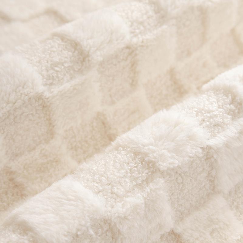 Solid Color Plush Sofa Cover, 1 Count Non-slip Sofa Slipcover, Couch Sofa Protector for Home Living Room, Sofa Couch Covers