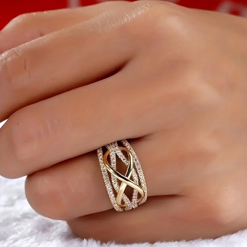 Women's Infinity Symbol Infinity Loop Ring - Cubic Synthetic Zirconia ( CZ) Wedding, April Birthstone Jewelry, Eternal Love Symbol for Engagement, Wedding, Anniversary, Casual Attire - Affordable