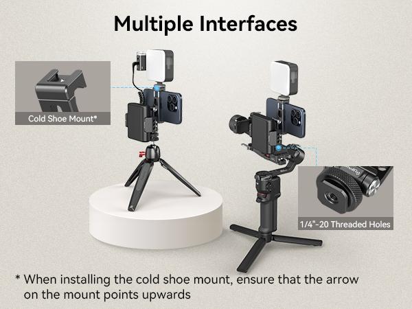 SMALLRIG Universal Phone Tripod Mount, Metal Cell Phone Mount with Cold Shoe Mount and M4 Screws for DJI Stabilizers, Free Adjustment Phone Mount Adapter for iphone16 Pro/MAX, for Samsung Galaxy - 4301 Smartphone Accessories SMALLRIG Universal Phone Tripod Mount, Metal Cell Phone Mount with Cold Shoe Mount and M4 Screws for DJI Stabilizers, Free Adjustment Phone Mount Adapter for iphone16 Pro/MAX, for Samsung Galaxy - 4301 Smartphone Accessories