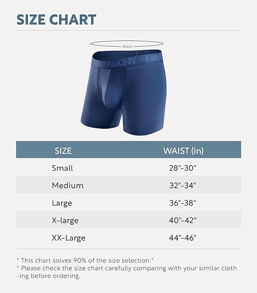 David Archy Men's Bamboo Cooling Fiber Boxer Briefs Breathable Soft Moisture-Wicking Fabric Basic Menswear Underwear with Fly Multipack Comfortable Daily Wear Gift Pants Long boxers for men Socks Stylish TikTokShopRestock Rayon Plain