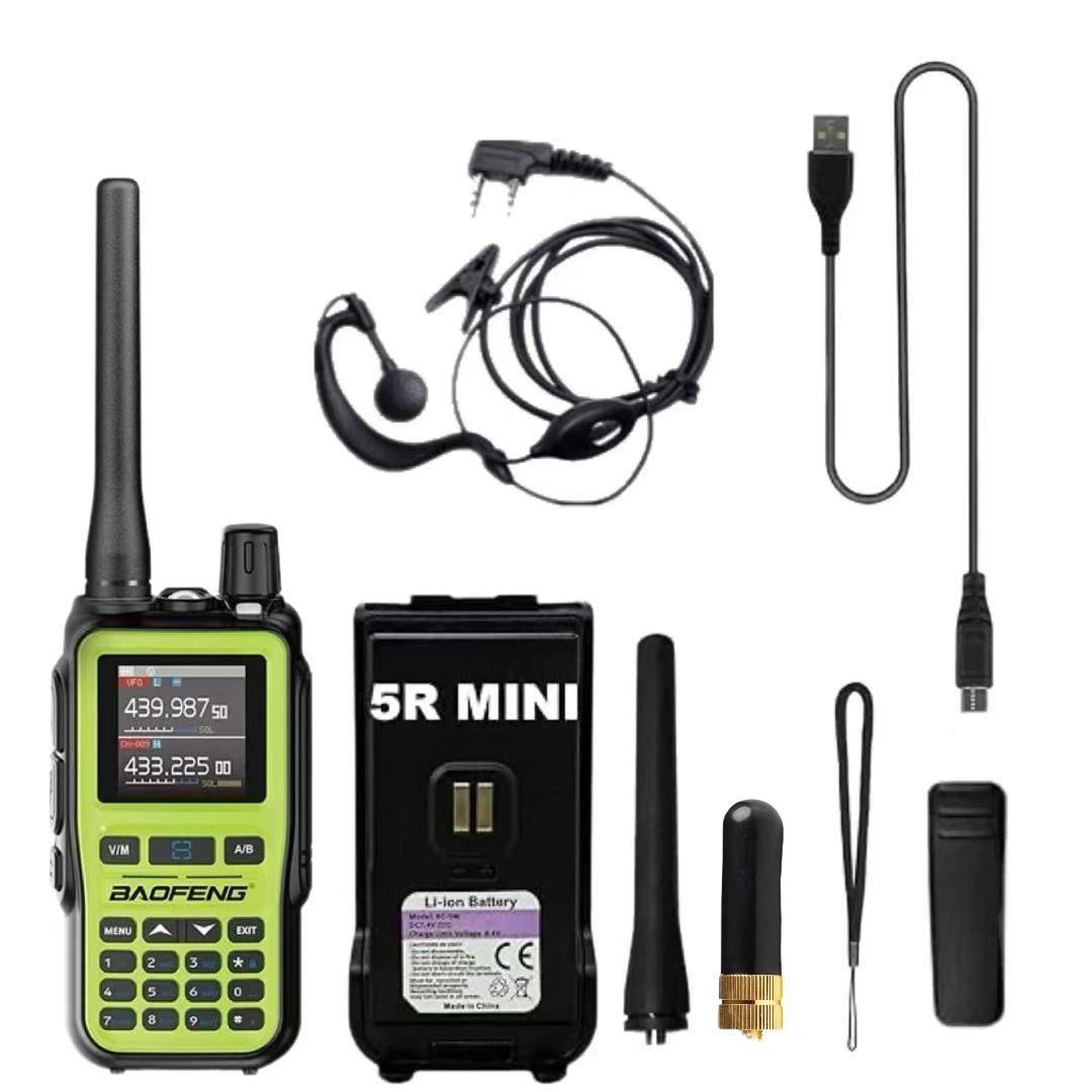 BAOFENG UV-5R Mini 2025 New Outdoor Walkie-Talkie for Mountain Climbing 5W Output Power APP Programming Type-C Charging Dual PTT Dual Band 999CH-Channels Rechargeable Walkie Talkie