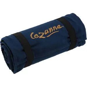 Cezanne Artist Pencil Case - Durable Blue  Canvas Roll-Up Travel Art Case w/ Zipper Art Pouch for Artists, Professionals - Lightweight, Portable Organization - up to 72 Colored Pencils