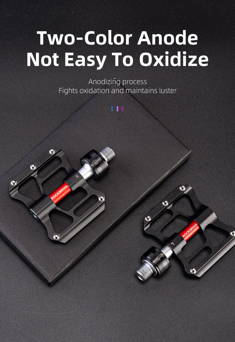 ROCKBROS CNC Aluminum Folding Bike Pedals, Quick Release, 9/16" Thread, Ultralight