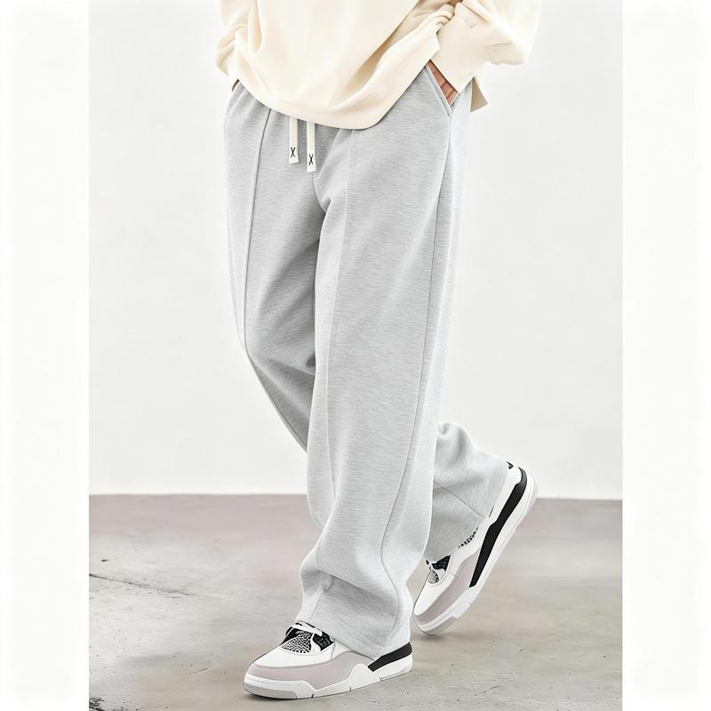 Men's Casual Sports Pants with Outdoor Drawstring Design, Loose and Breathable Jogging Straight Leg Wide Leg Pants Y2k Design, Street Fashion Versatile Men's Clothing