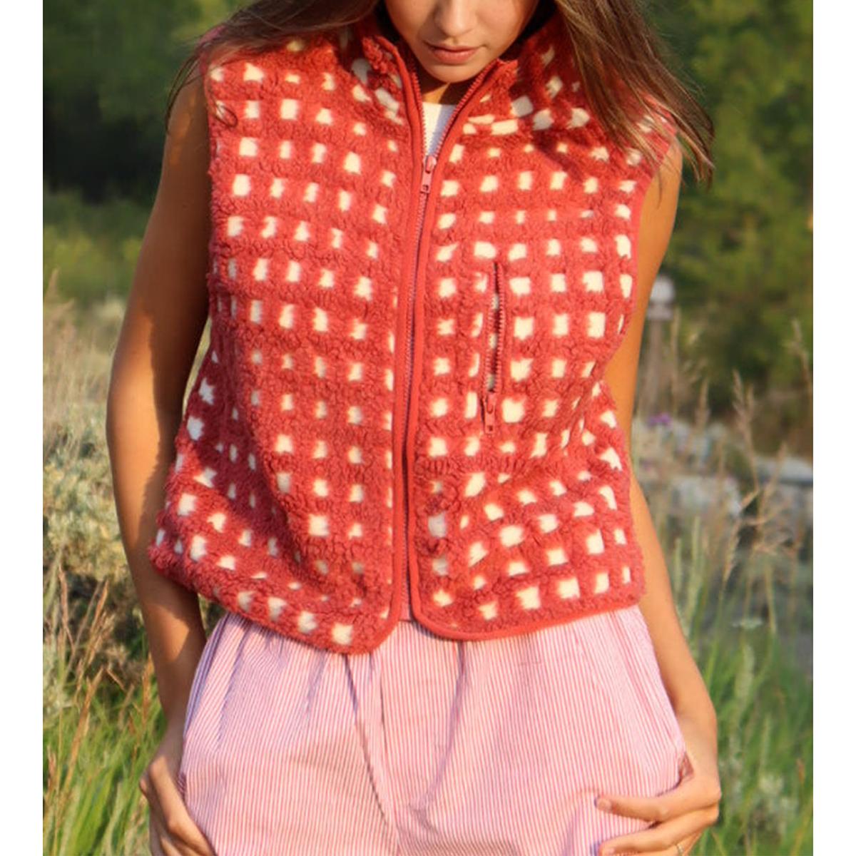 Buenoble Women's Blue Plaid Fleece Vest with Zip-Up Closure & Chest Pocket Soft Cozy Everyday Wear Gilet for Casual Outfits Clothes Girl White Checkered Tops Essential Fitted Womenswear Elegant Black Piece Buenoble Women's Blue Plaid Fleece Vest with Zip-Up Closure & Chest Pocket Soft Cozy Everyday Wear Gilet for Casual Outfits Clothes Girl White Checkered Tops Essential Fitted Womenswear Elegant Black Piece