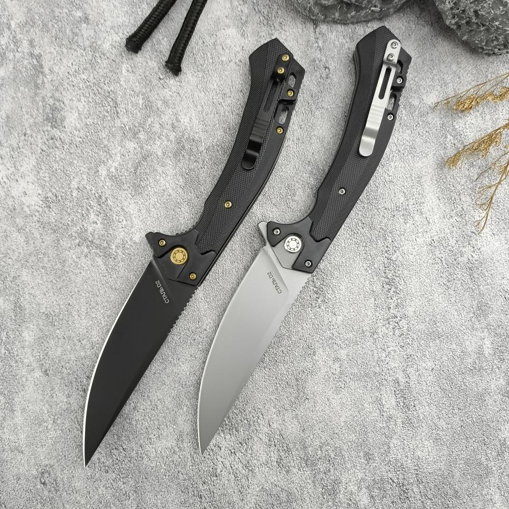 Russian Outdoor Pocket Folding Knife: High-Quality Dragon Fiber Handle, 440C Blade – Portable Survival Knife for EDC, Adventure, Camping, and Outdoor Use