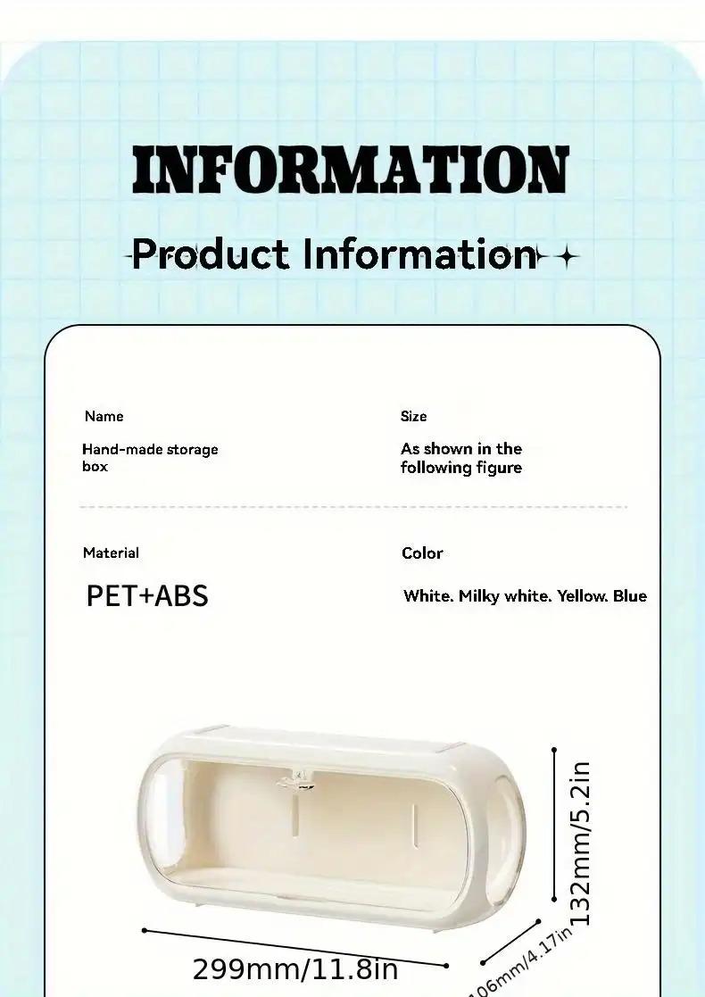 Multi-layer Stackable Collectible Display Box - Transparent Dustproof Acrylic Storage Box with Safety Compartments, Space-saving Organizer for Dolls, Figurines, Model Toys, and Collectible Items (White/Blue/Yellow), Doll Storage Display Cabinet