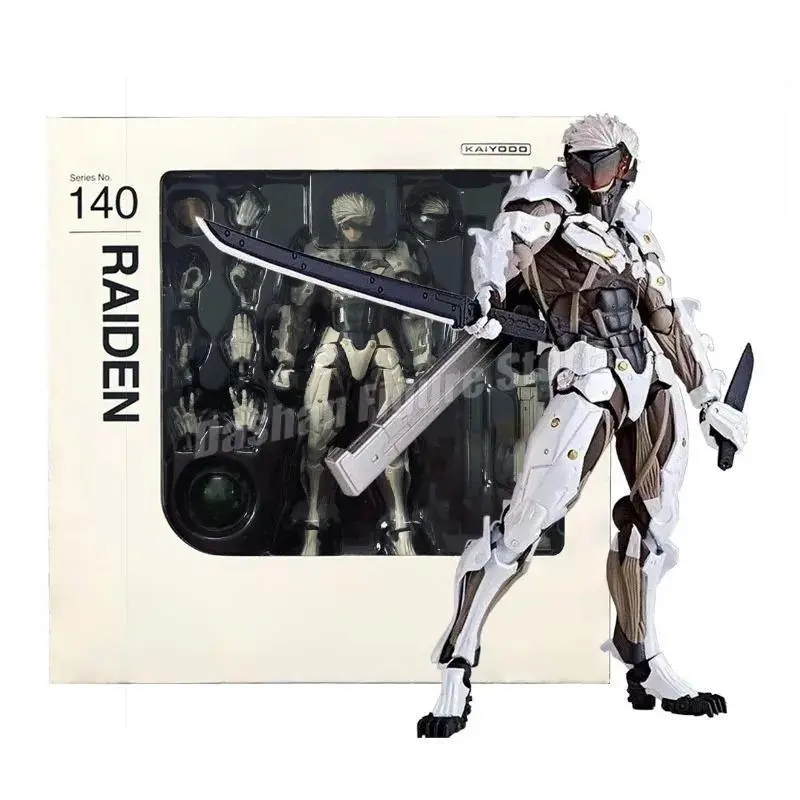 2026 Hot selling toys Kaiyodo Revoltech Metal Gear Solid Raiden Action Toy Figure - PVC Movable Model #140, 15cm Collection with Replaceable Accessories, Solid Snake Jack Figurine for Toys & Hobbies, Action Toy Figures Internet-famous toy