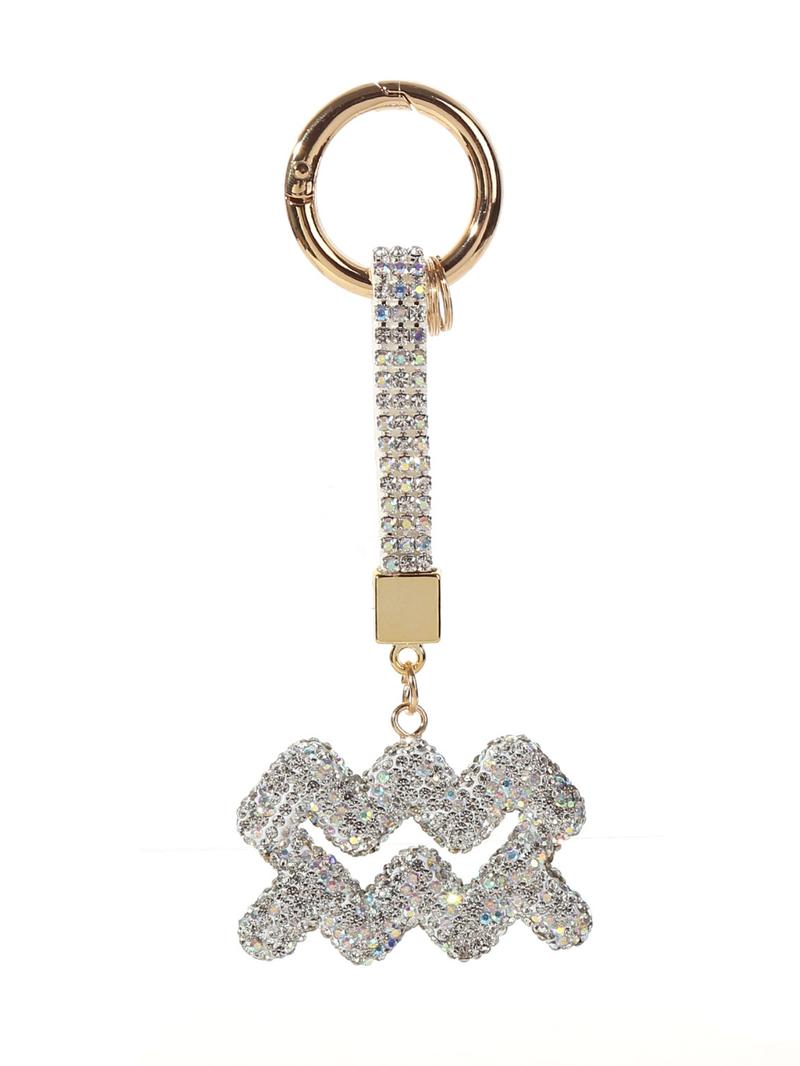 12 Zodiac Silver Color Pendant Keychain, Fashionable Valentine's Day Bag Accessory, Unique Design for Daily Use, Perfect Gift for Women and Girls