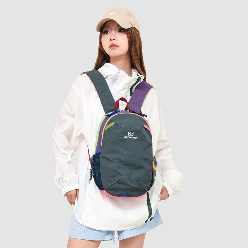 Unisex Minimalist Lightweight Mesh Outdoor Backpack for Adults, Zip Closure, Adjustable Padded Shoulder Straps, Anti-Splashing, High-Capacity, Stain-Resistant, Multiple Pockets, Wipe-Clean, Extra Stability, Casual Hiking Use