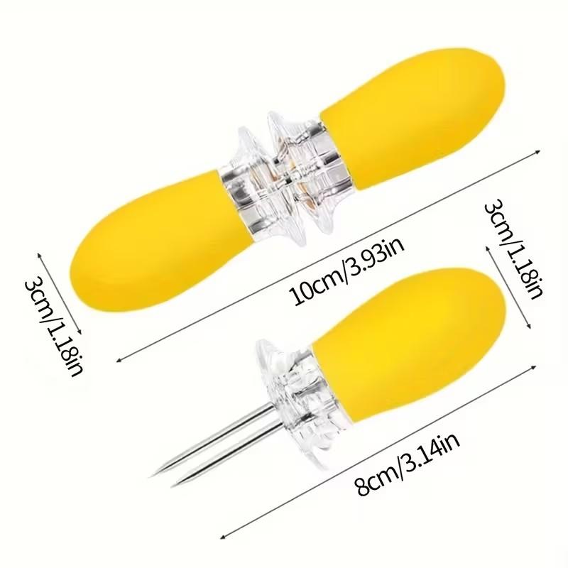 8pcs Multifunctional Corn Grilling Needle, Stainless Steel Barbecue Skewer, Easy to Clean and Store, Picnic Camping Essential