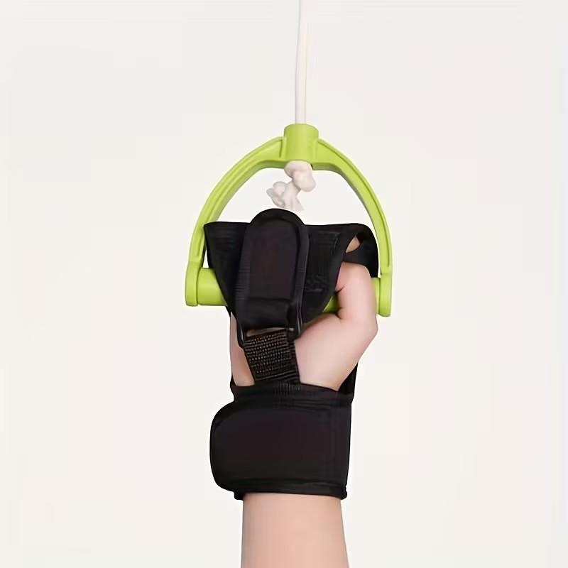 Adjustable Knitted Polyester Finger Exerciser Aid, Stroke Rehabilitation Training Hand Support, Elderly & Hemiplegia Recovery, Fist Strength Development