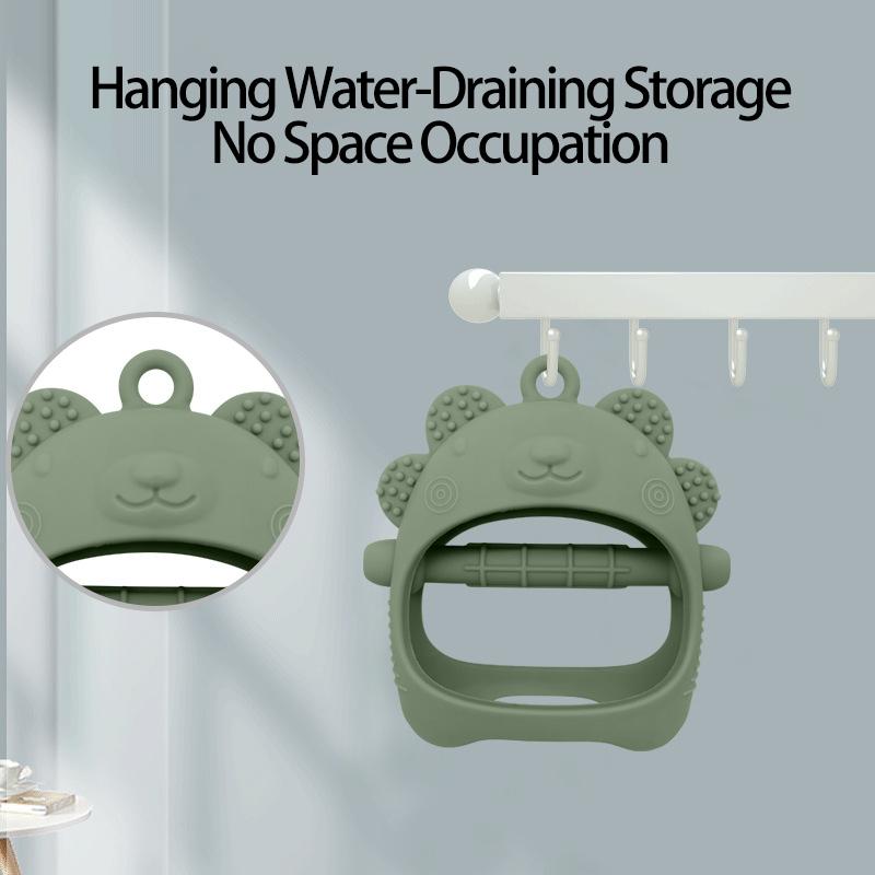 Food Grade Silicone Teething Mitten,Baby Teething Toy for 0-6 6-12 Months,  Anti Dropping Wrist Hand Teethers Baby Chew Toys for Sucking Needs, BPA Free