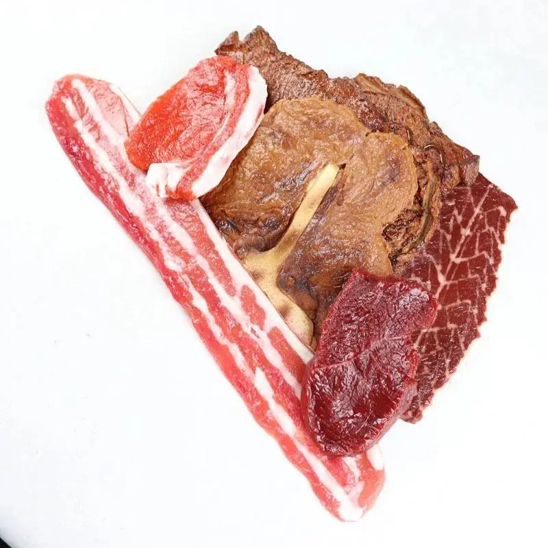 Pretend Play Simulation Food Model Hotel Furnishings Fake Meat Steak Pork Chop Artificial Foods
