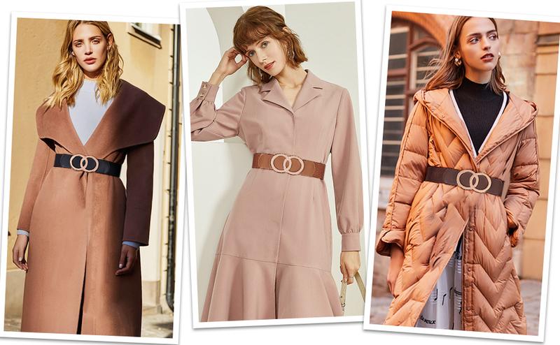 XZQTIVE Women Stretchy Wide Waist Belts, Ladies Elastic Belt for Dresses Double Ring Buckle XZQTIVE Women Stretchy Wide Waist Belts, Ladies Elastic Belt for Dresses Double Ring Buckle