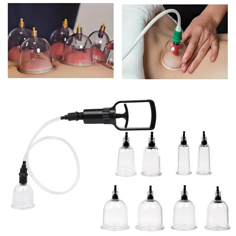 Transparent Vacuum Cup Massage Set, Home Use Muscle Relief Massager, Personal Body Massage Tool, Transparent Vacuum Cup Therapy Kit