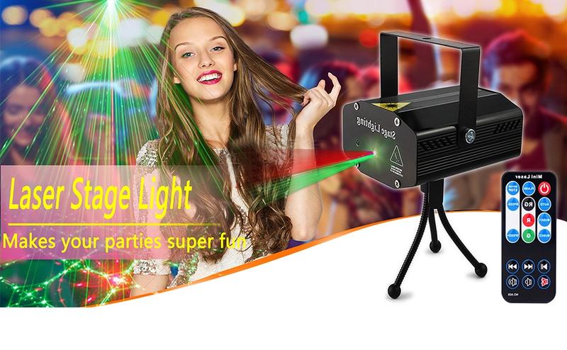 USB Powered Party Light, RGB Color Changing LED Stage Light with Remote Control, Sound Control Strobe Light for Party Home Show Bar Club Birthday KTV DJ Bar Karaoke