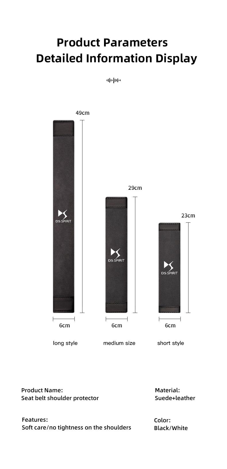 2Pcs Car Seat Belt Safety Shoulder Covers Car Accessories For DS SPIRIT DS3 DS4 DS4S DS5 5LS DS6 DS7 DS9 WILD RUBIS E-Tense DIVINEDS