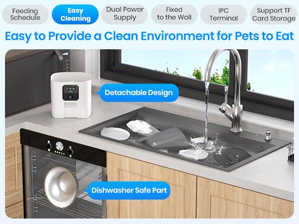 Frienhund by Apasiri Smart Cat Feeder for Busy Cat Owners 2K Camera Night Vision Remote Feeding 7L Large Capacity Easy to Clean For Cats and Dogs