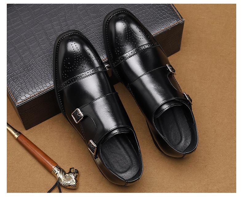 Bdhjydb Slip-on Pointed-toe Casual Men's Dress Shoes, Low-top Buckle Loafers, Stylish Designer Shoes