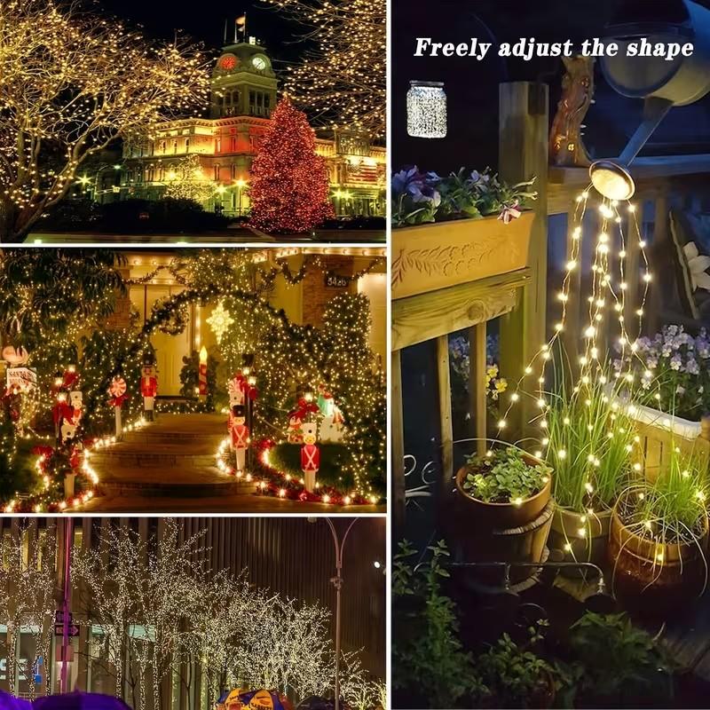 Solar String Lights 1 Pack, 66.67ft/200led Decorative Led Lighting Solar Fairy Lights, 8 Modes Outdoor Decor, Flexible Transparent Tube, Garden, Patio, Pool