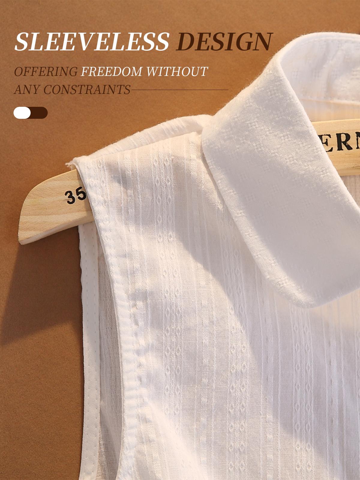 Ladies' decorative fakes collar, a pure cotton white round collar, is available in multiple size specifications, including M, L, XL and 2XL. It can be paired with various coats and is suitable for wearing on all kinds of occasions.