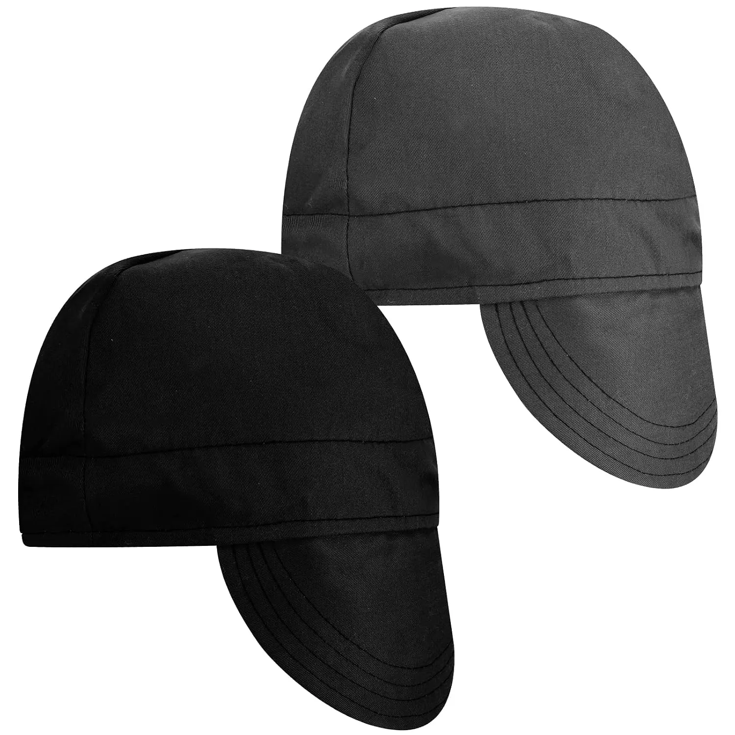 2 Pcs Welding Caps for Men, Classic, Black Gray