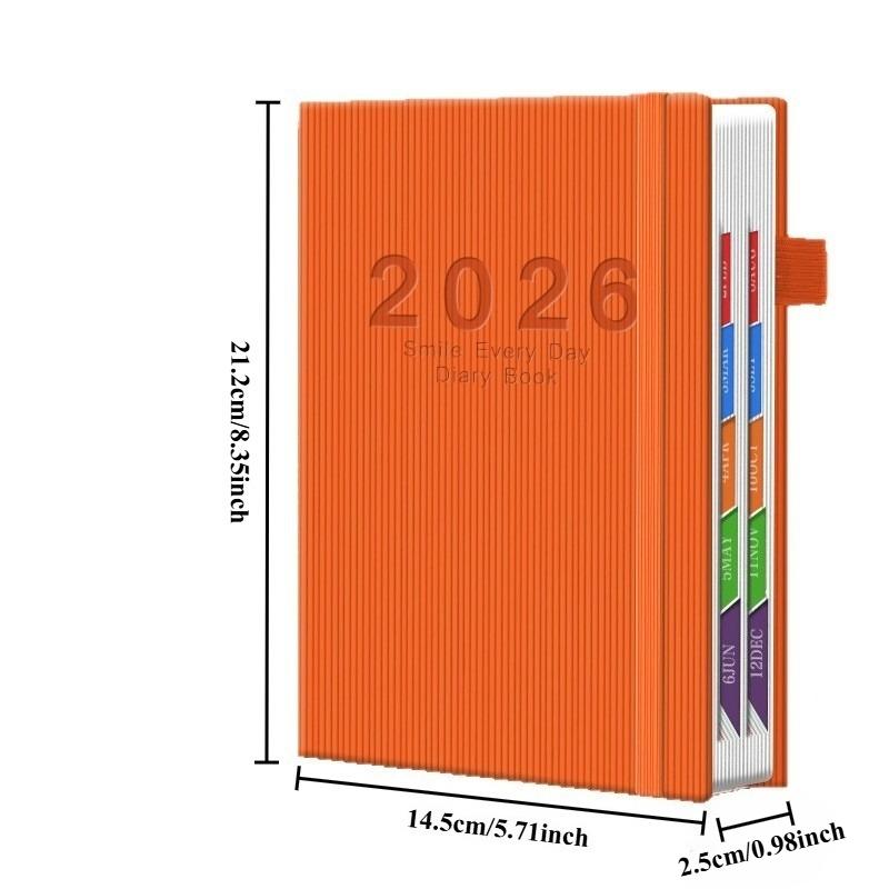 2026 New Schedule Book, Plan Book, Daily Planner, Productivity Planner, Weekly Planner, A5 Size, 5.7 Inches X 8.3 Inches, Efficiency Handbook, Belted Planner, Travel Notebook, Calendar