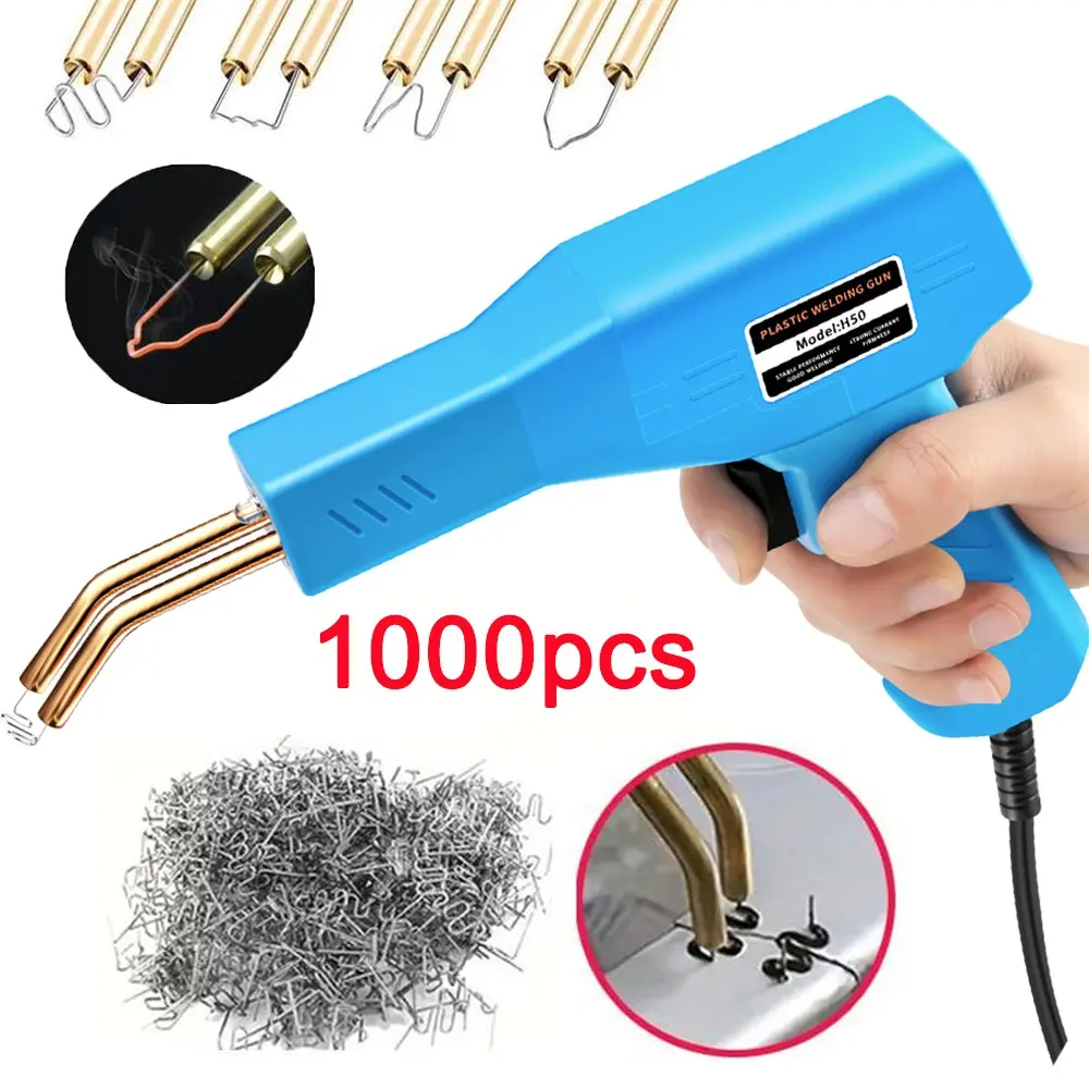 Plastic Welder Machine with 1000 Staples, Ergonomic Handle, Plastic Repair Kit for Cars, Home, Workshop, Durable & Reliable Tool, Plastic Welding Tool