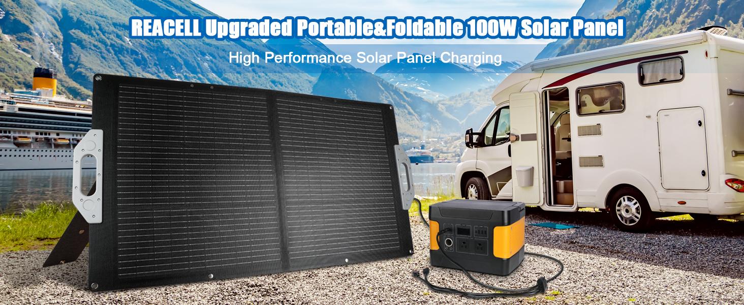 100W Portable Solar Panel, 18V Foldable Solar Panel, 23% High Efficiency Solar Panels with USB/DC/MC4 Output IP67 Waterproof for Outdoor Camping RV Trip 100W Portable Solar Panel, 18V Foldable Solar Panel, 23% High Efficiency Solar Panels with USB/DC/MC4 Output IP67 Waterproof for Outdoor Camping RV Trip