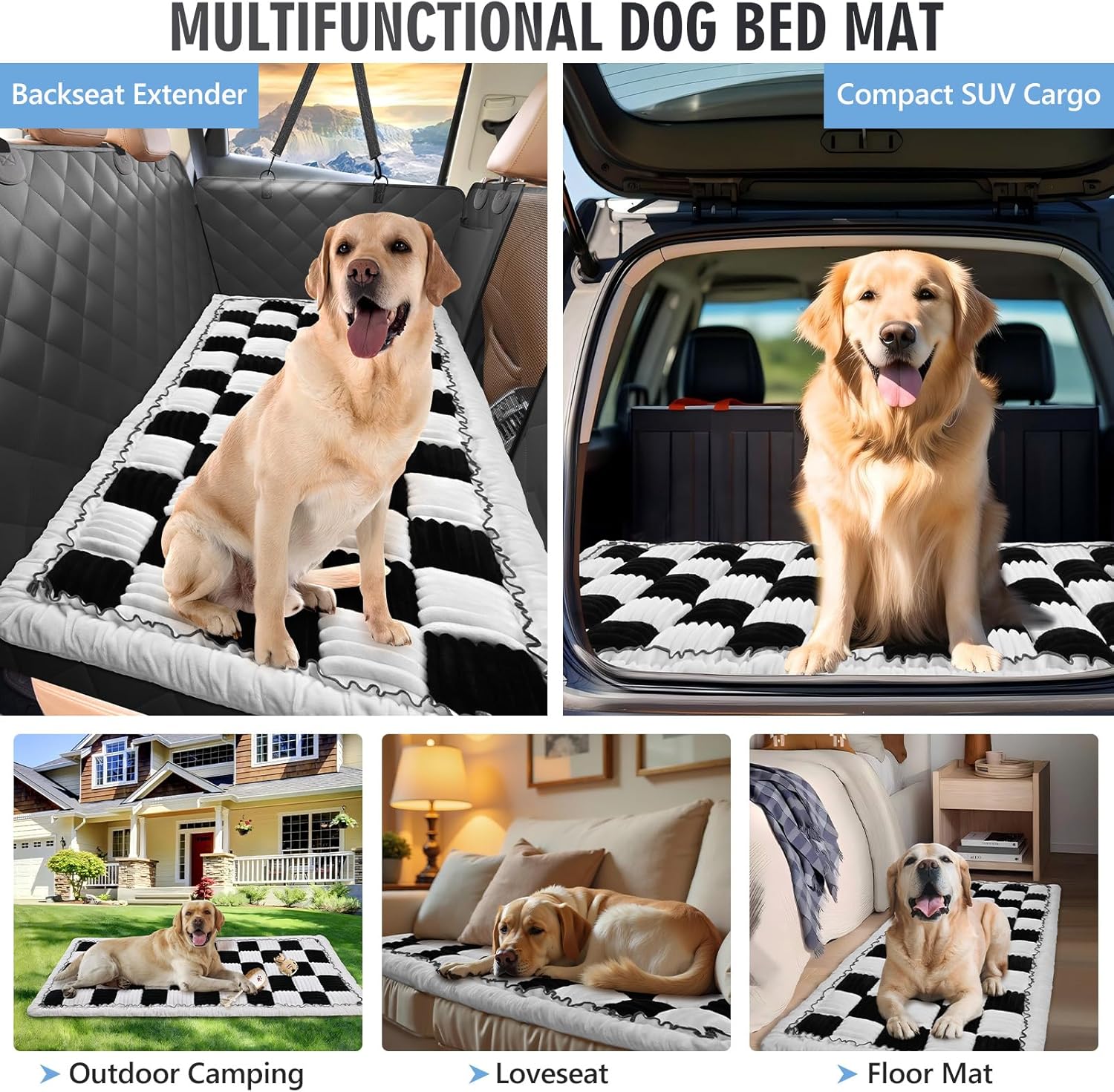 Pet Bed Mat for Car Backseat Extender Non-Slip Plaid Dog Bed Blanket for Car Back Seat Travel Pet Mat Custom Fit for Backseat Extenders and Seat Covers Pet Bed Mat for Car Backseat Extender Non-Slip Plaid Dog Bed Blanket for Car Back Seat Travel Pet Mat Custom Fit for Backseat Extenders and Seat Covers