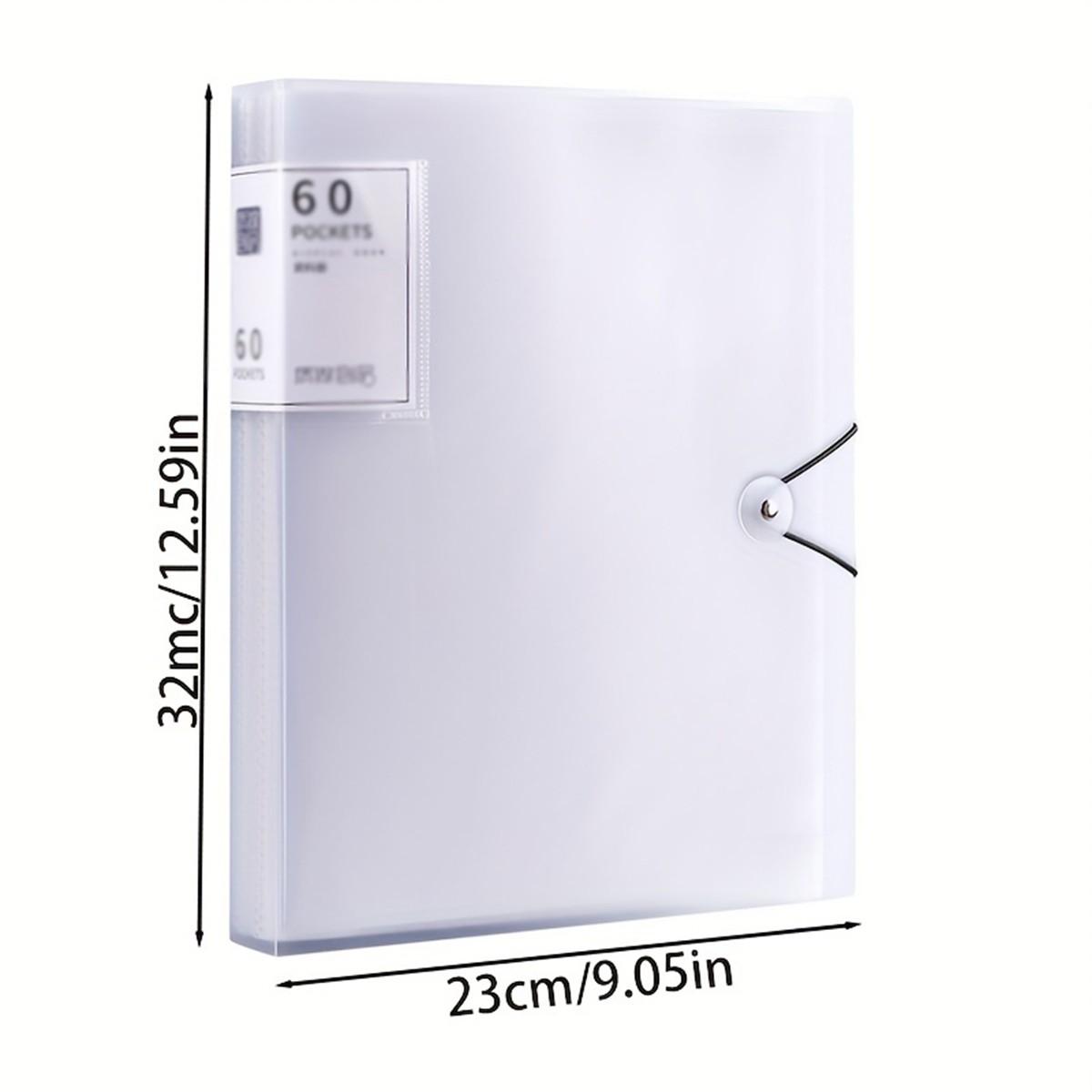 Random Color A4 Size Clear File Folder Pocket, Document Organizer for Students, Art Supplies Storage, School Essentials