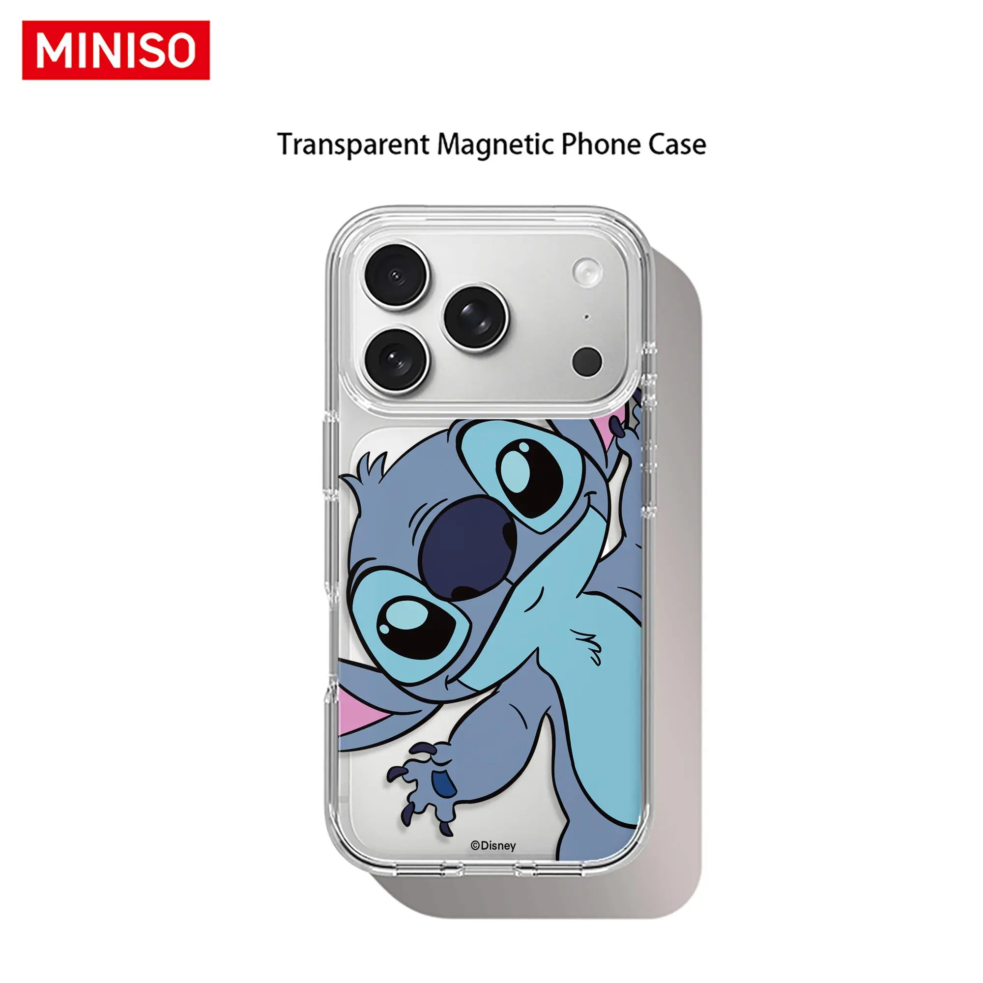 Disney Cute Stitch Phone Case Transparent Magnetic Shockproof case suitable for iphone 17 Pro Max/17 Pro/17 Air/17/16/15/14/13/12/11 Series