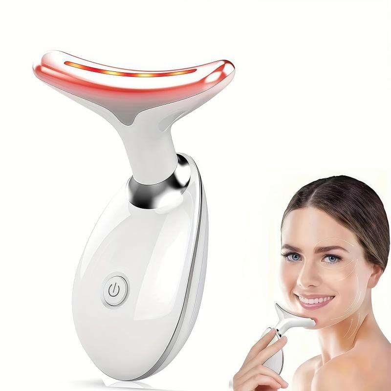 Rechargeable facial and neck massager - beauty personal care product - neck anti-wrinkle beauty equipment - facial phototherapy skin tightening machine - lifting and tightening massager - rejuvenating and reducing wrinkles and cleaning heating multi-funct