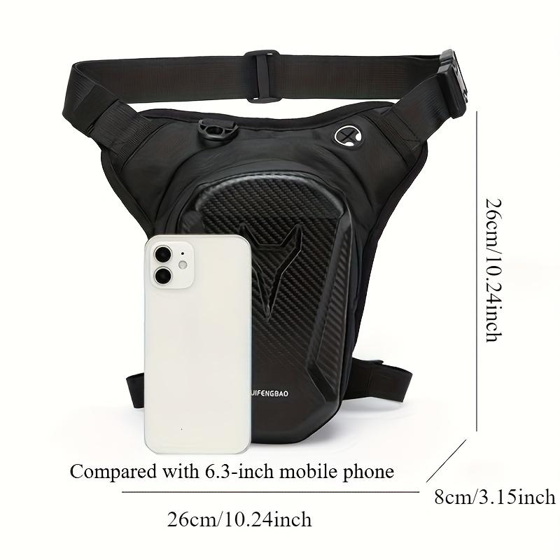 Waterproof Motorcycle Leg Bag, Adjustable Shoulder Strap & Double Zipper Compartment Outdoor Riding Waist Bag, Durable Fabric Bag for Off-road Bikes & Motorcycles