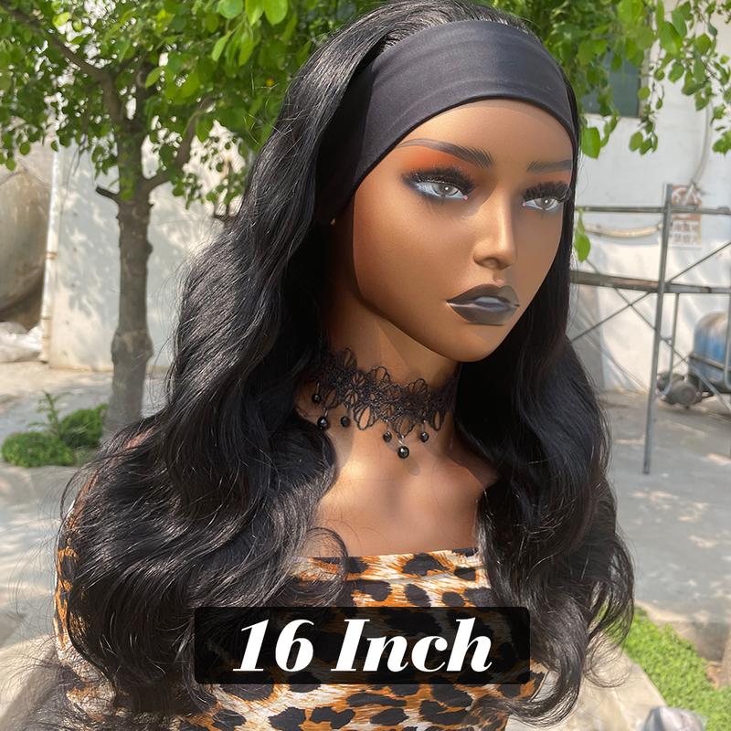 Bling Hair Headband Wig Real Hair Wave Wig 180% Density Remy Real Hair Wigs For Women Brazilian Ready To Wear Wig Headbands