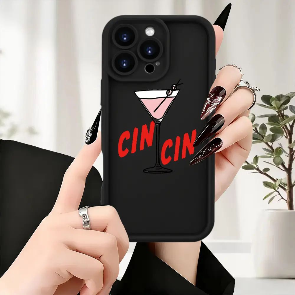 Phone Case - A Popular Cocktail-Themed Phone Case Suitable for  iPhone 17 E Air 16 15 14 Pro Max Plus 13 12 Mini 11 X XS XR, Ensuring Its Drop Resistance And All-Round Protection