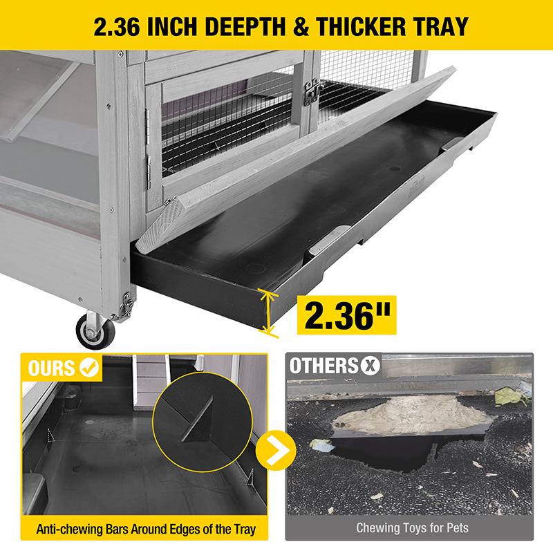 Aivituvin-AIR57 Wooden Hamster Cage for Dwarf Syrian Hamster