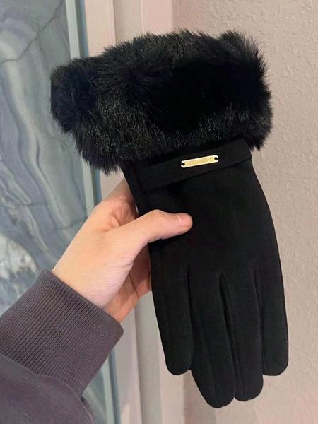 Women's Touchscreen Gloves, Waterproof Design, Soft Warm Wool Lining, Outdoor Winter Gloves, Casual Style, Fitted Fit
