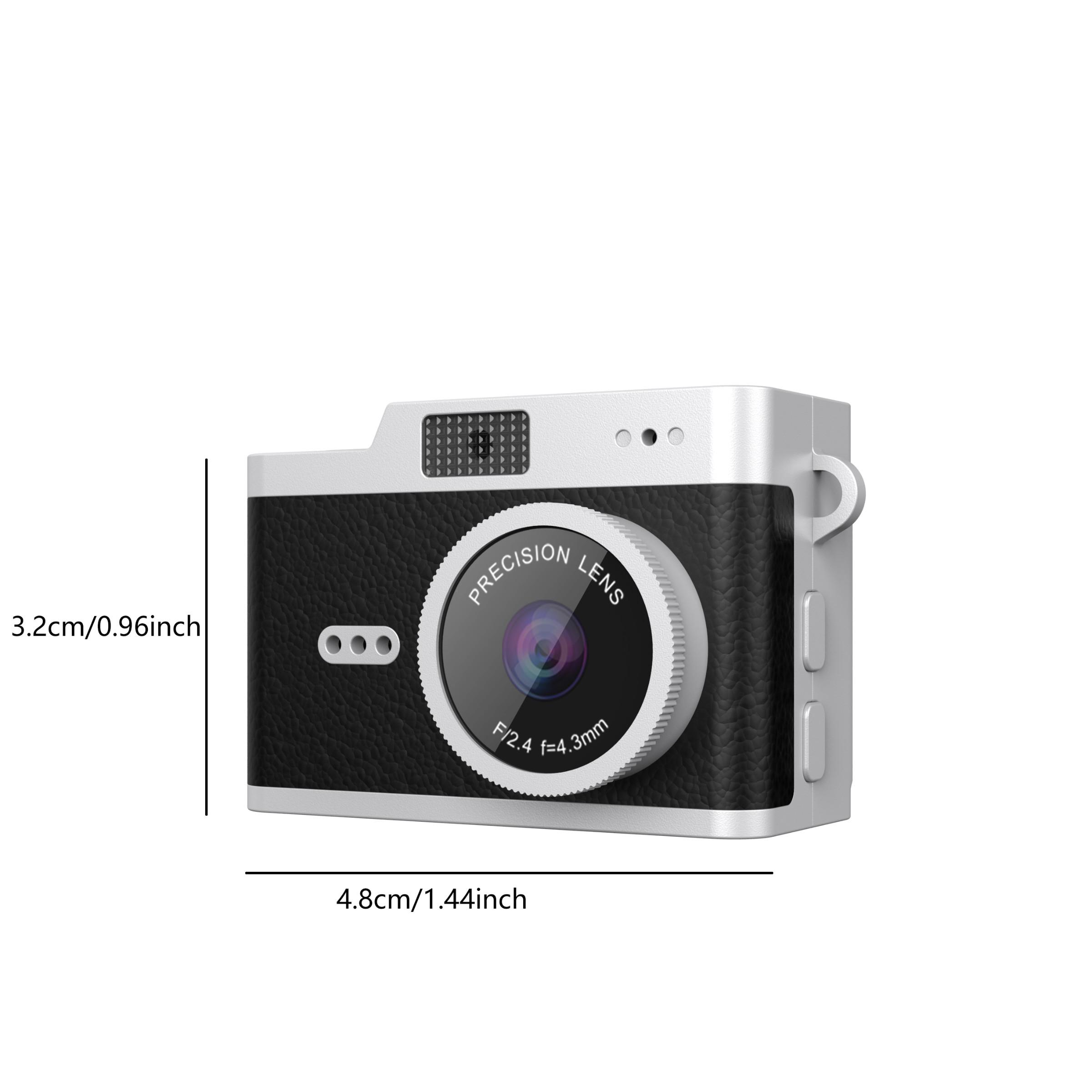 HD 1080P Mini Camera Retro Keychain Camera 0.96 Inch HD Screen Long Lasting Battery Includes 8GB TF Memory Card