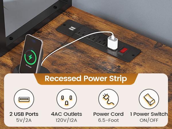 SEDETA L-Shaped Computer Desk with Storage Home Office Desk LED L-Shaped Gaming Desk with Storage