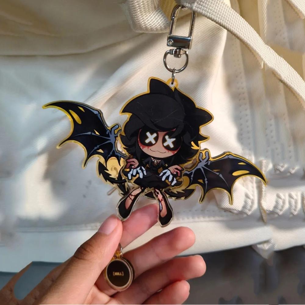 Anime Murder Drones Cosplay Key Chain Movable Wig Acrylic Character Pendant Bag Keychain Collection Keyring