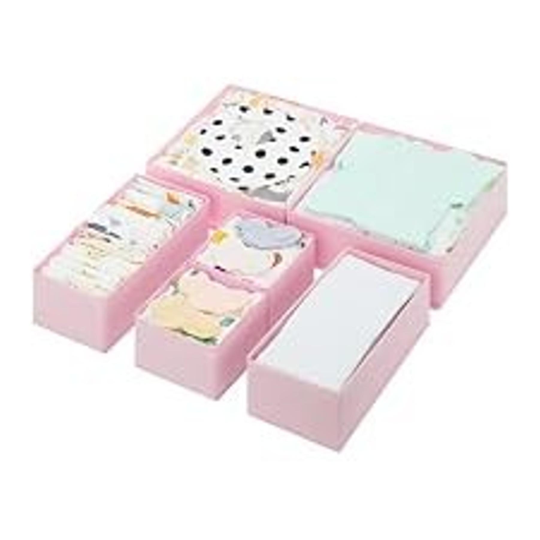 Drawer Organizer Clothes, 6 Pack Dresser Organizer Bins for Nursery, Closet Organization and Storage Dividers for Clothing, Baby Clothes, Underwears, Pink Drawer Organizer Clothes, 6 Pack Dresser Organizer Bins for Nursery, Closet Organization and Storage Dividers for Clothing, Baby Clothes, Underwears, Pink