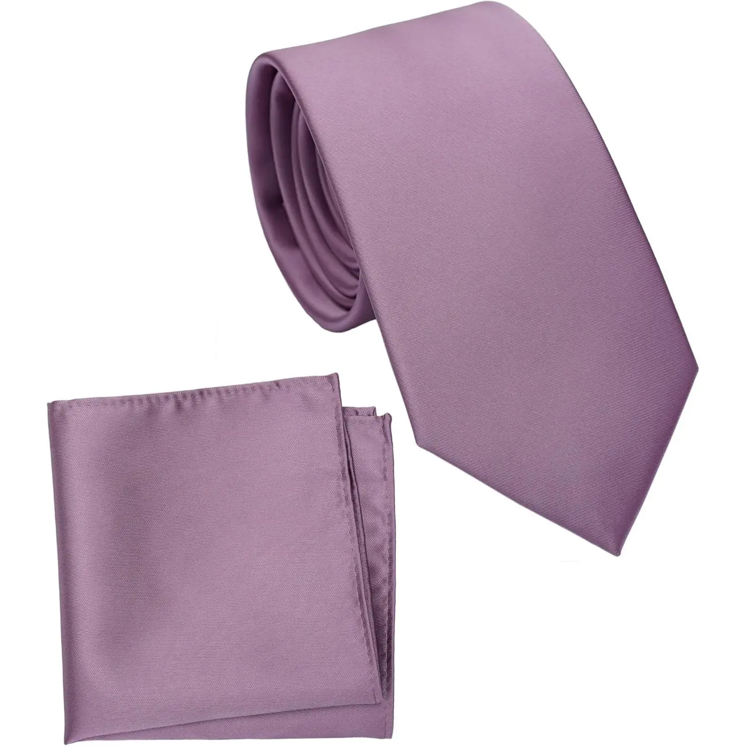 Classic Tie and Pocket Square Set for Men, 3.2-Inch Standard Width