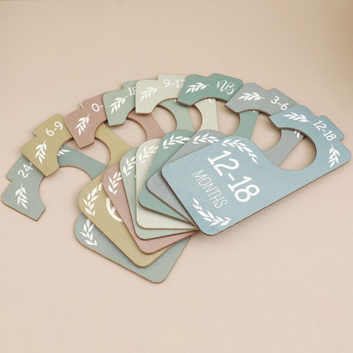 Wooden Baby Closet Dividers, Double Sided Colorful Hanging Organizer, Nursery Decor, Baby Clothes Dividers, Perfect Gift for Holidays