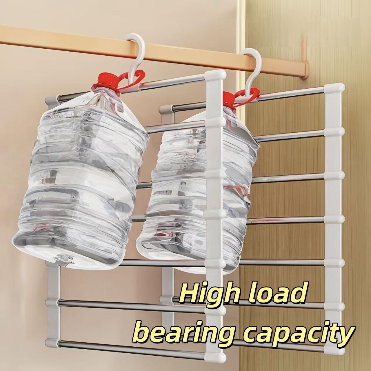Multifunctional Closet Organizer Rack, 7-Tier Cloud Ladder Pants Hanger, Foldable Seamless Pant Hook, Compatible with Pants/ties/bedding/towels