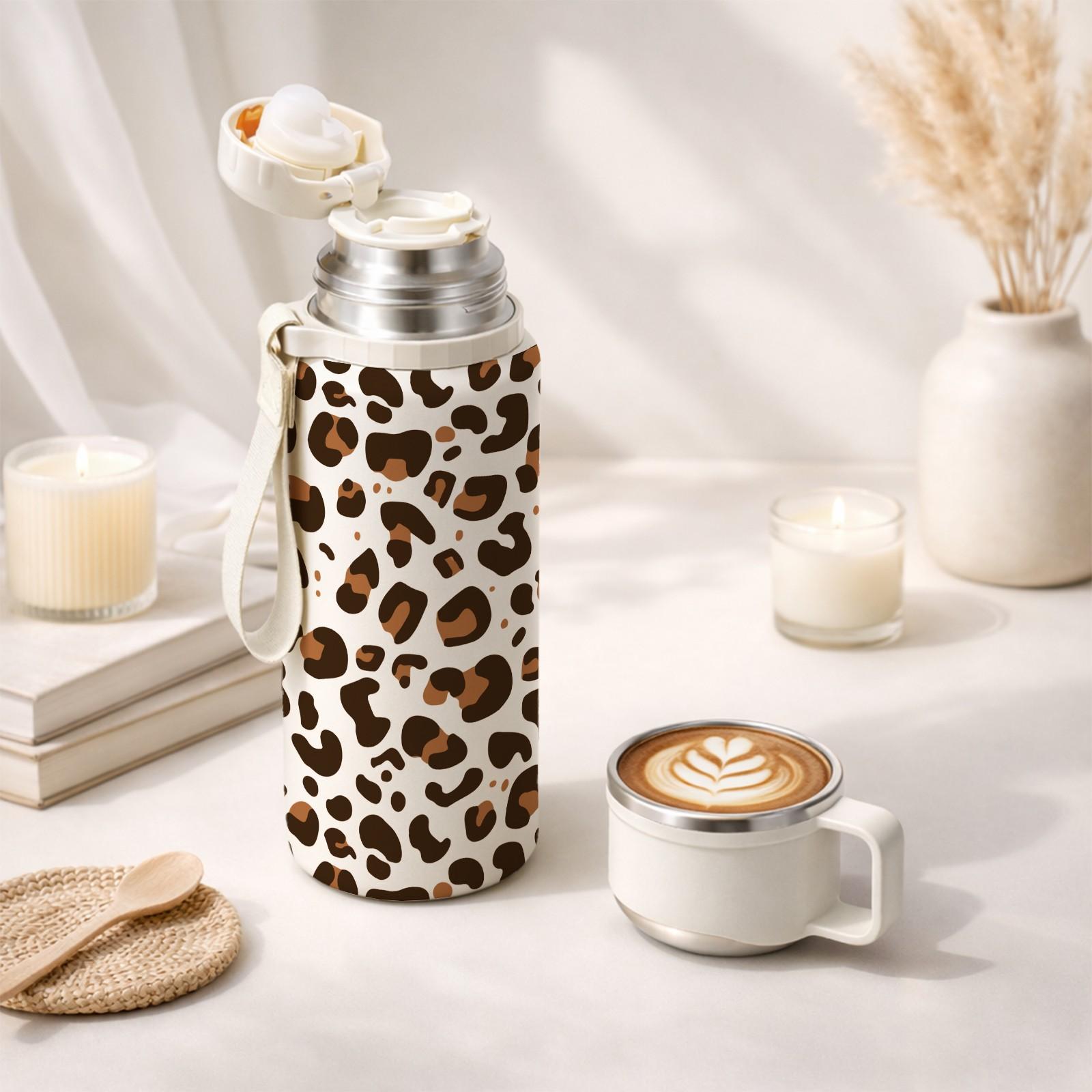 1 Pc Insulated Mug, 600ml Vacuum Cup, Double Wall Thermal Mug, Leak Proof Skinny Tumbler With Handle And Strap, 24 Hours Hot 48 Hours Cold, Portable Travel Mug For Coffee Tea Water, Gift For Women Men Holiday Daily Use